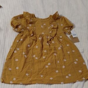 Grayson Collective Yellow Gold Floral Toddler Dress Size 5T